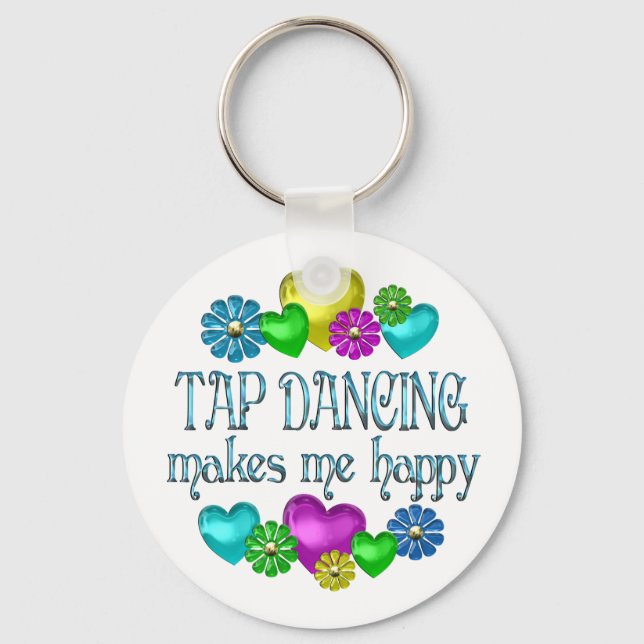Tap Dancing Happiness Key Ring (Front)