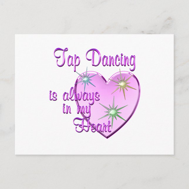 Tap Dancing Heart Postcard (Front)