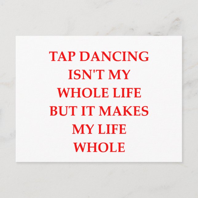 TAP DANCING POSTCARD (Front)