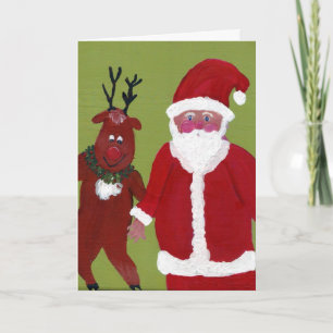 Tap Dancing Reindeer & Santa CARD - Today's Best