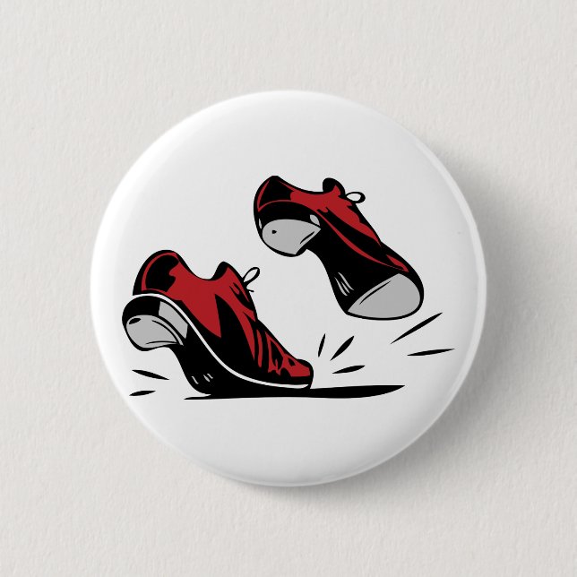Tap Dancing Shoes 6 Cm Round Badge (Front)