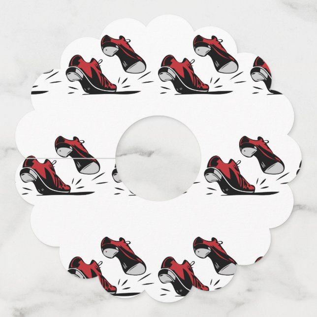 Tap Dancing Shoes Wine Glass Tag (Front)