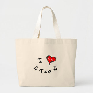 Tap Gifts - I Heart Tap Large Tote Bag