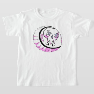 Tap Pink Skull Capss Sticker T-Shirt