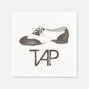 Tap Shoe Print Dance Teacher Dancer Tapdance Decor Napkin