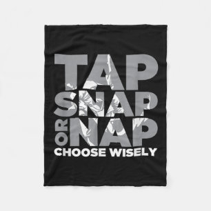 Tap Snap Or Nap Brazillian Jiu Jitsu Bjj Fleece Blanket