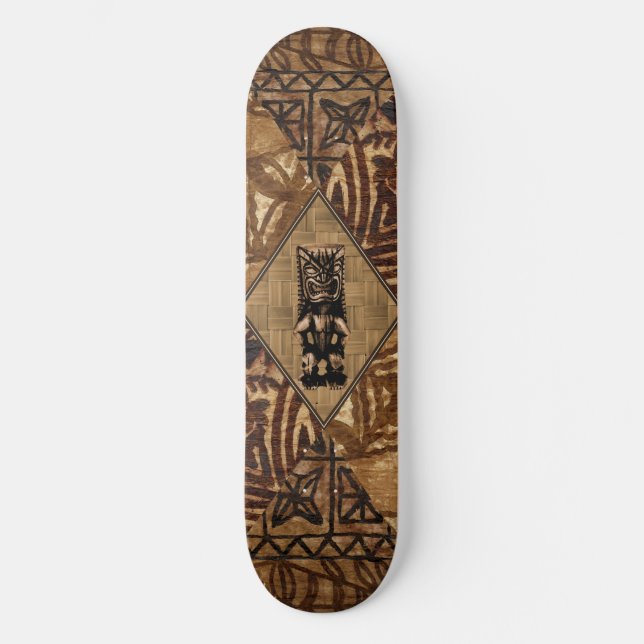 Tapa Tiki Hawaiian Skateboard (Front)