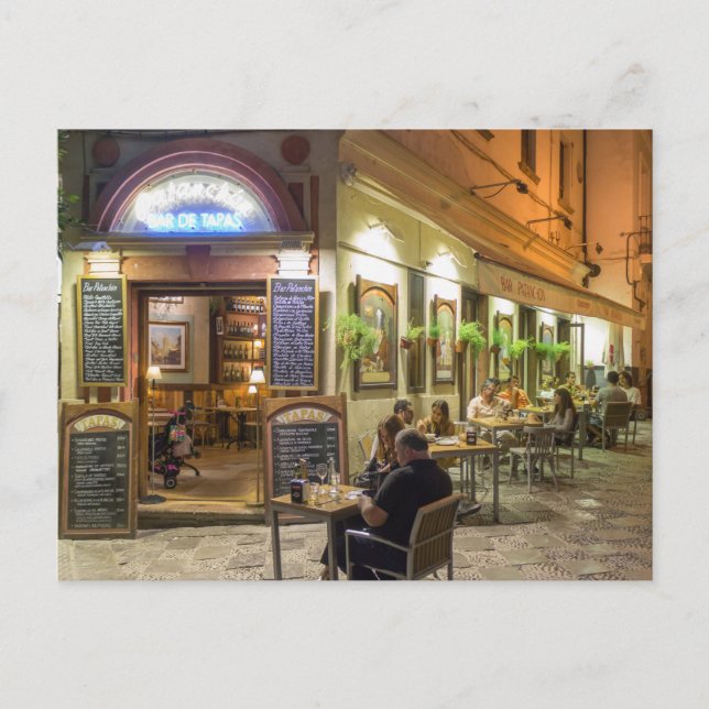 Tapas bar and restaurant postcard (Front)
