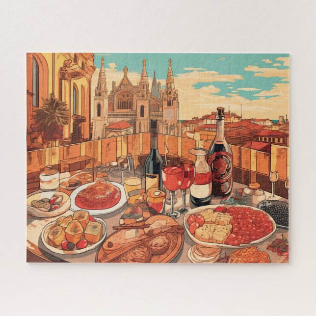 Tapas In Barcelona Jigsaw Puzzle (Horizontal)