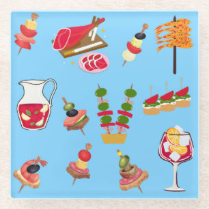 Tapas Party Glass Coaster