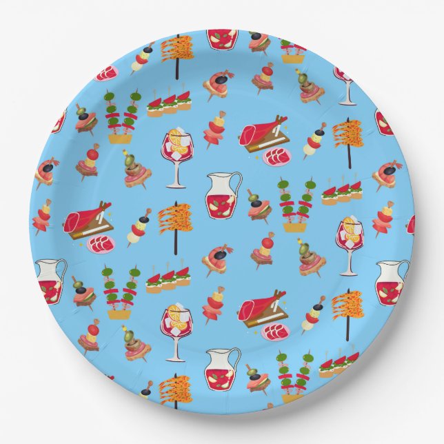 Tapas Party Paper Plate (Front)