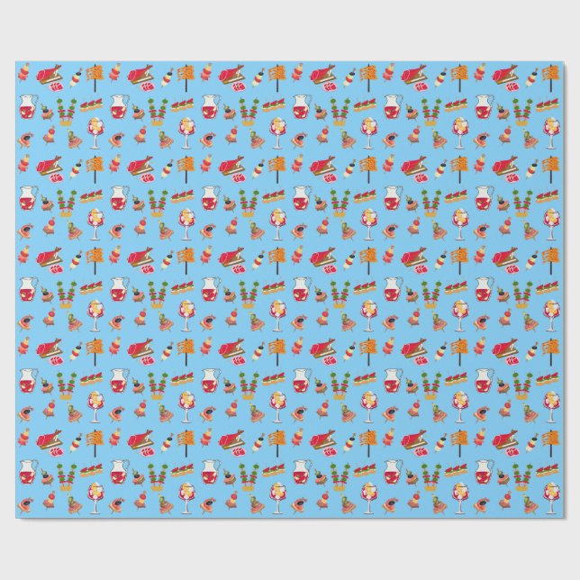 Tapas Party Wrapping Paper (Flat)