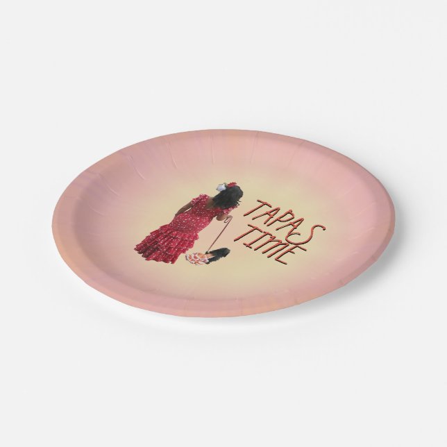 Tapas Time Paper Plate (Angled)