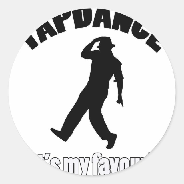 tapdance designss classic round sticker (Front)