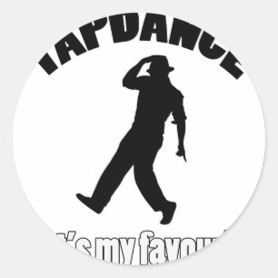 tapdance designss classic round sticker