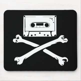 Tape & Crossbones Music Pirate Piracy Home Taping Mouse Mat