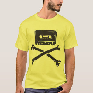 Tape & Crossbones Music Pirate Piracy Home Taping T-Shirt