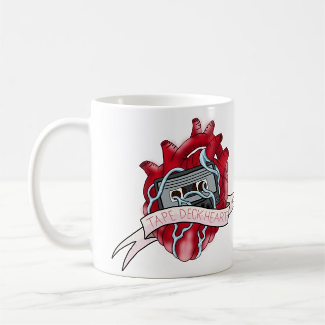 Tape Deck Heart Mug (Left)