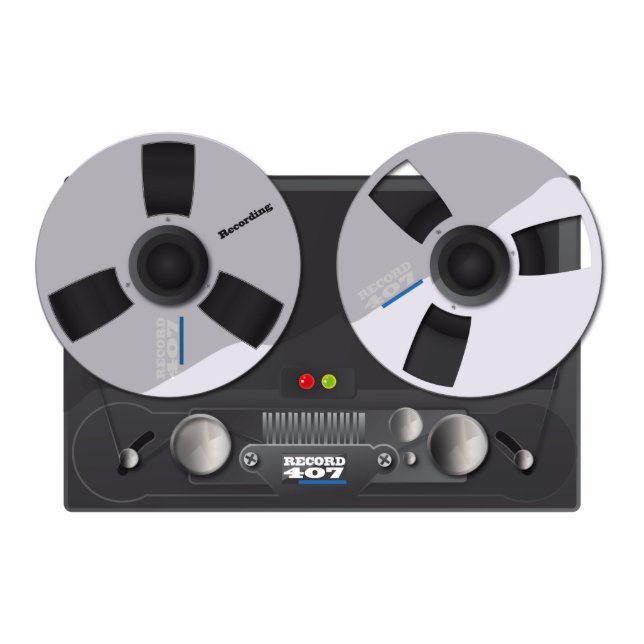 Tape Deck Recorder Standing Photo Sculpture (Front)