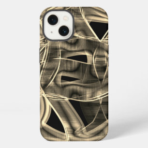 Tape-like curves, khaki or beige lines in relief iPhone 13 case