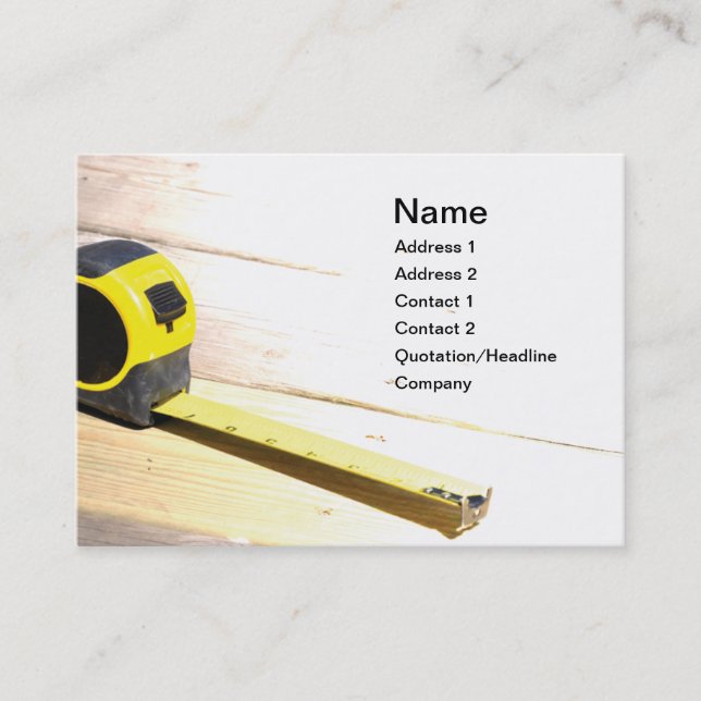 tape measure business card (Front)