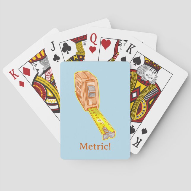 Tape measure metric system measuring tape playing cards (Back)