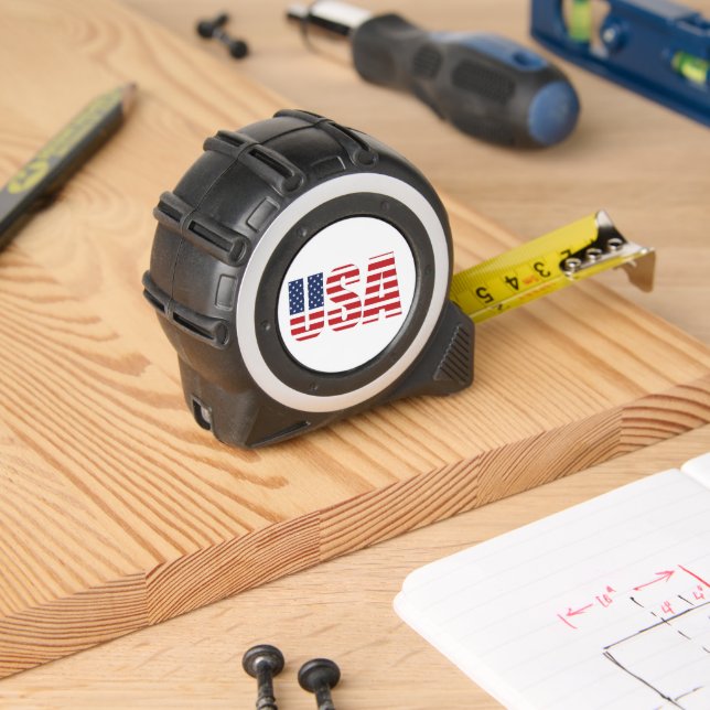 Tape Measure - USA Flag 1 (Woodwork)