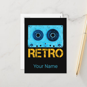 Tape Retro Look For Vintage Cassette 80s Party Holiday Postcard
