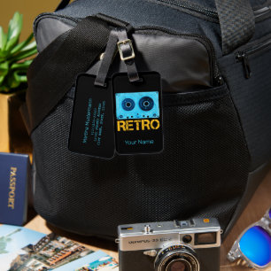 Tape Retro Look For Vintage Cassette 80s Party Luggage Tag