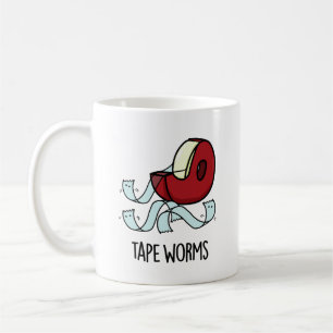 Tape Worms Funny Sticky Tape Puns Coffee Mug