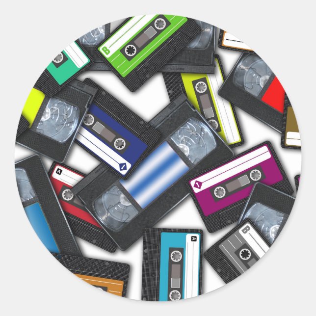 Tapes Classic Round Sticker (Front)