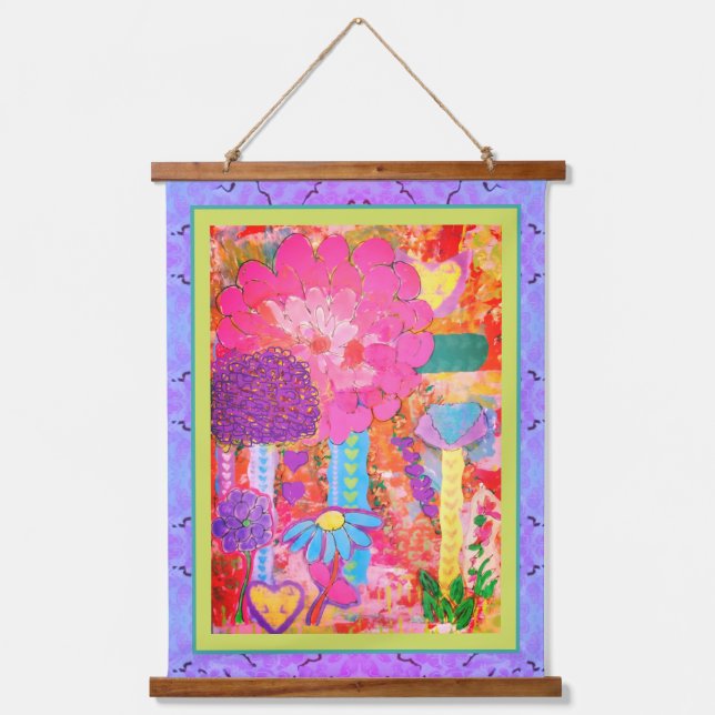 Tapestry - Abstract Floral Mixed-Media (Front)