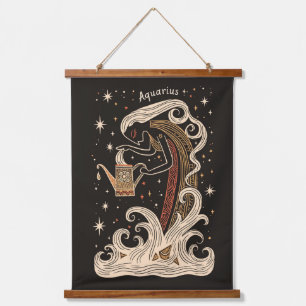 Tapestry Aquarius Celestial Zodiac Art