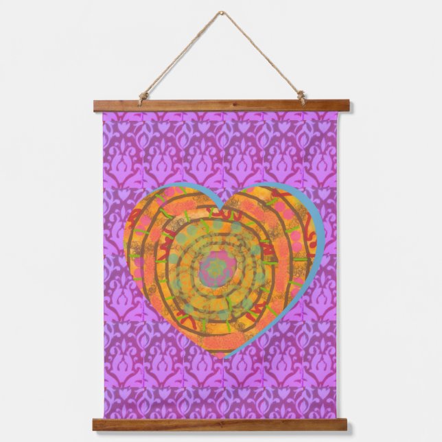 Tapestry - Aztec Heart Design (Front)