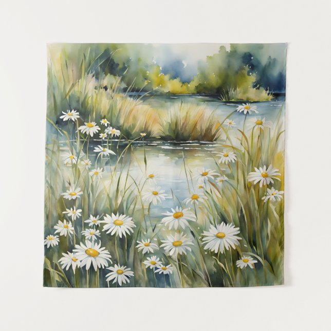 Tapestry Creek Wildflowers Daisies Waterscape  (Front)