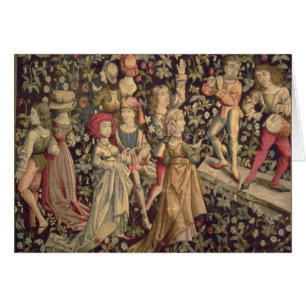 Tapestry depicting dancers and musicians