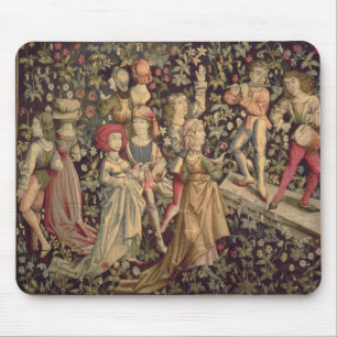Tapestry depicting dancers and musicians mouse mat