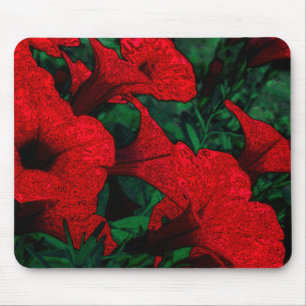 Tapestry Flowers: Red Mouse Mat