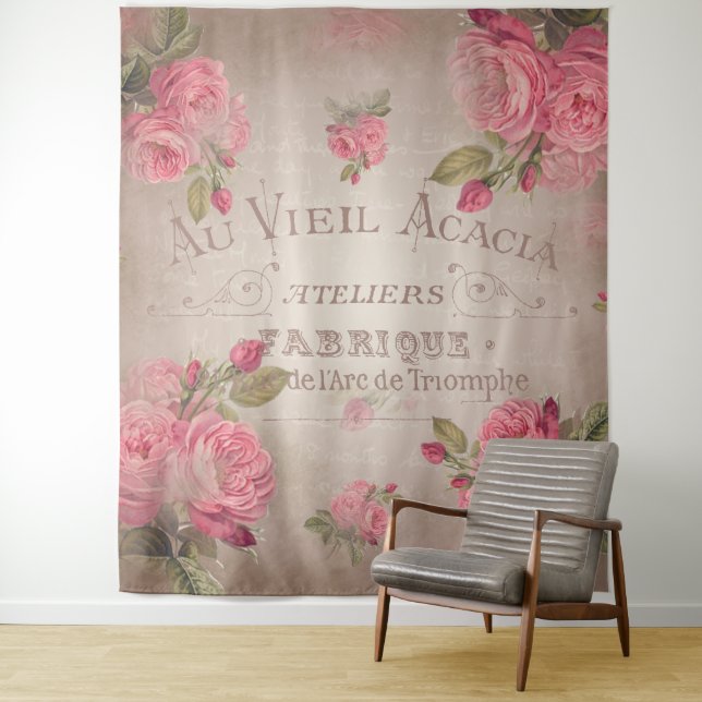 tapestry french roses shabby chic vintage rose (In Situ)