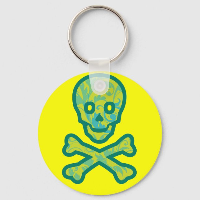 Tapestry Head Green Key Ring (Front)