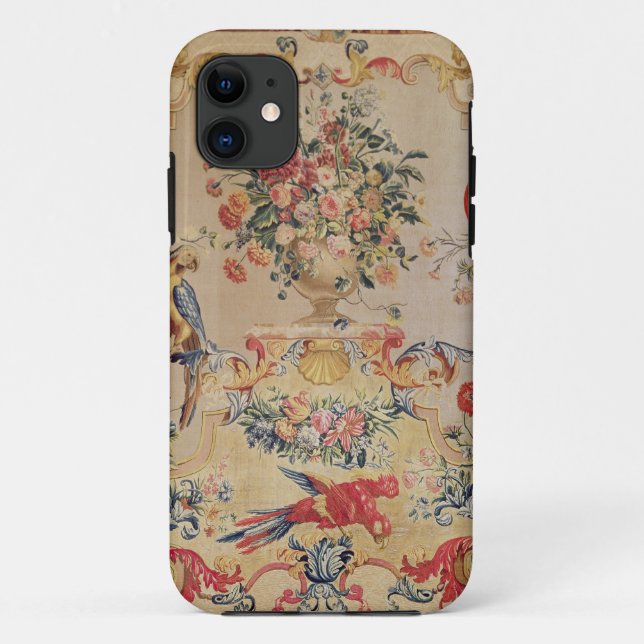 Tapestry in early Rococo style with strapwork and Case-Mate iPhone Case (Back)