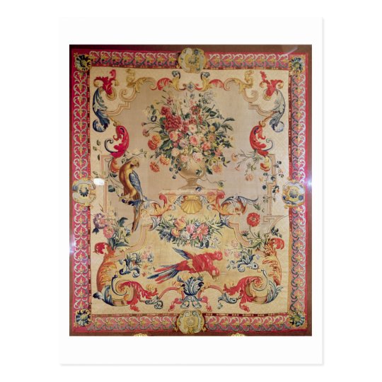Tapestry in early Rococo style with strapwork and Postcard