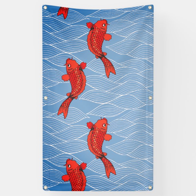 TAPESTRY KOI FISH Banner (Vertical)