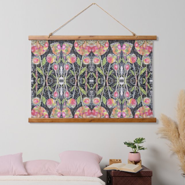 Tapestry - Mixed Media Flowers Abstract (Bedroom)