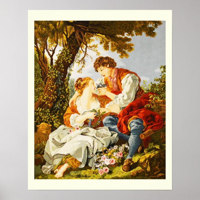 Tapestry of a vintage scene poster (Front)