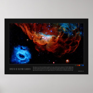 Tapestry of Blazing Starbirth (NGC 2014, NGC 2020) Poster