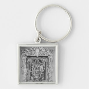 Tapestry of coat of arms of French Royal Family Key Ring