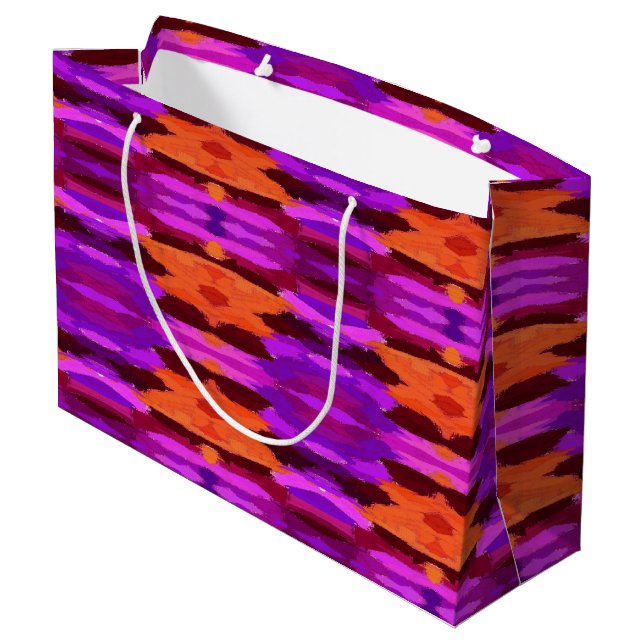 Tapestry of Purple and Orange gift bag (Back Angled)