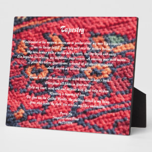 Tapestry Poetry Plaque