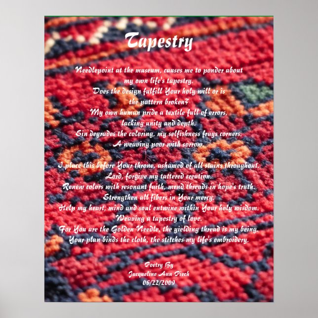 Tapestry Poetry Poster (Front)